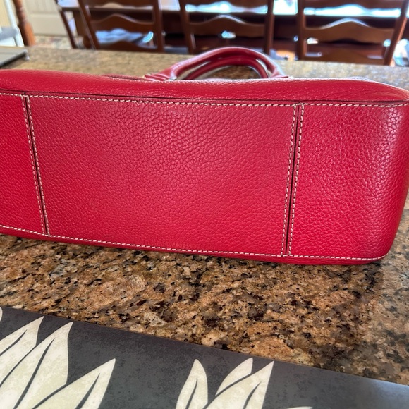 Kate Spade pebbled red leather tote bag. - Picture 2 of 7